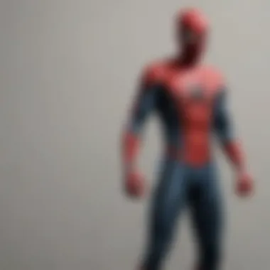 Spider-Man's classic suit close-up