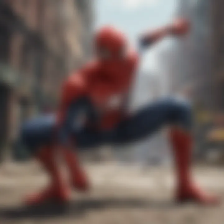 Spider-Man showcasing impressive combat skills in a fierce battle