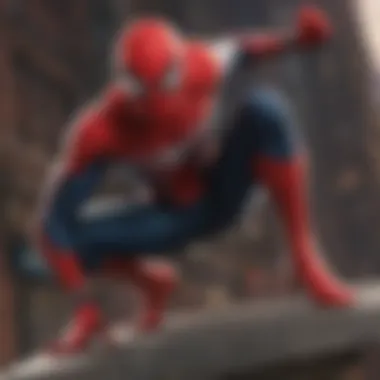 Spider-Man facing off against a formidable villain