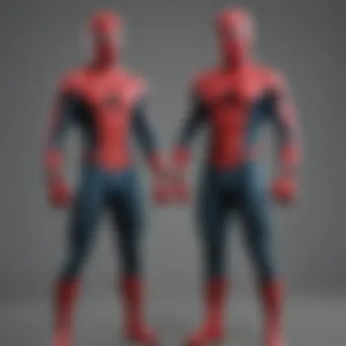 Care and Storage Tips for Spider-Man Costumes Well-maintained Spider-Man costume hanging in storage