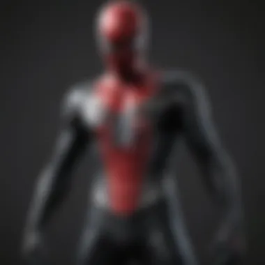 Spider-Man in a black suit with white spider emblem