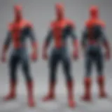 Collection of Spider-Man costumes showcasing different styles