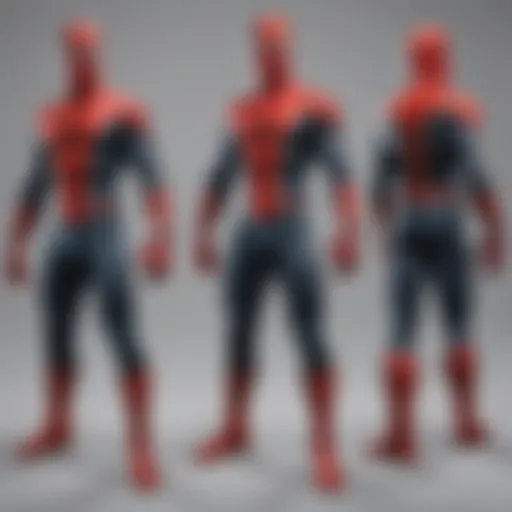 Collection of Spider-Man costumes showcasing different styles