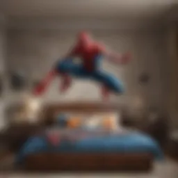 Charming Spider-Man themed bedroom with vibrant colors