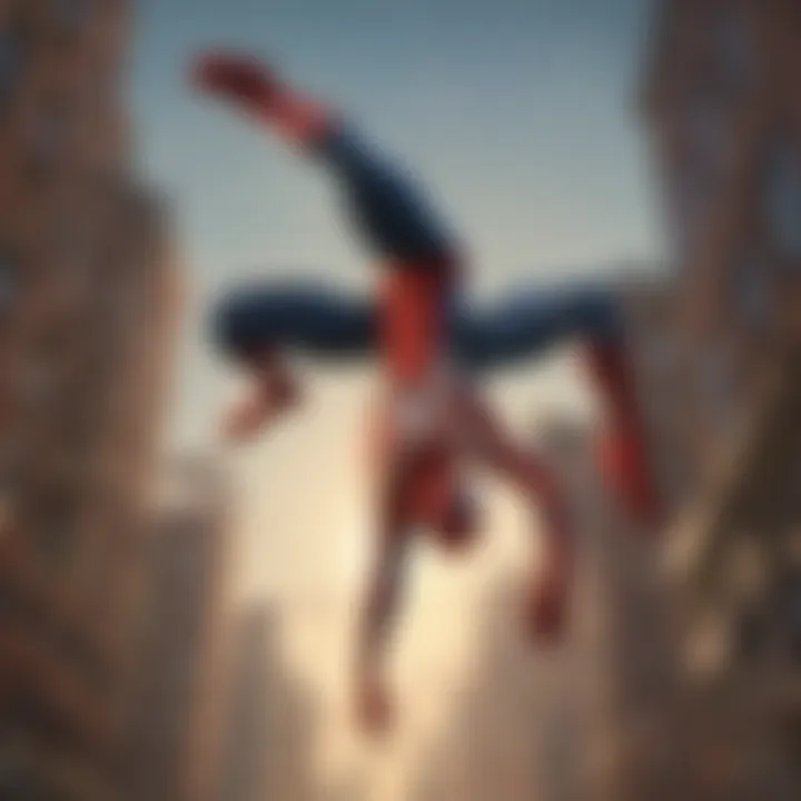 Spider-Man in a dynamic pose showcasing agility