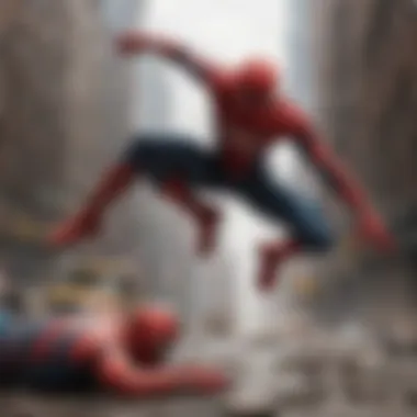 Spider-Man facing a formidable foe