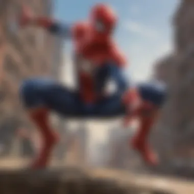 Spider-Man facing off against a formidable villain