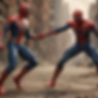 Spider-Man facing a formidable villain