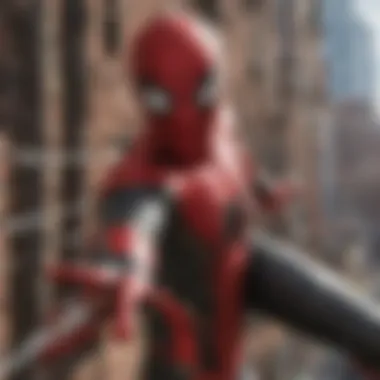 Close-up of Spider-Man's iconic web shooter