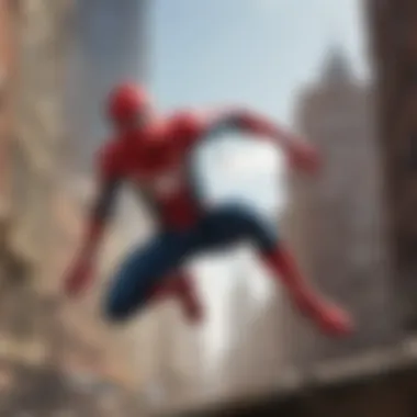 Spider-Man in a fierce battle with a formidable villain