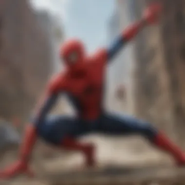 Spider-Man facing off against a formidable foe