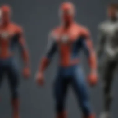 Diverse Adaptations of Spider-Man Across Games Fan art depicting various adaptations of Spider-Man from different games