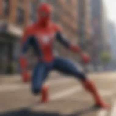The Evolution of Graphics in Spider-Man Games Modern Spider-Man game with advanced graphics and dynamic gameplay