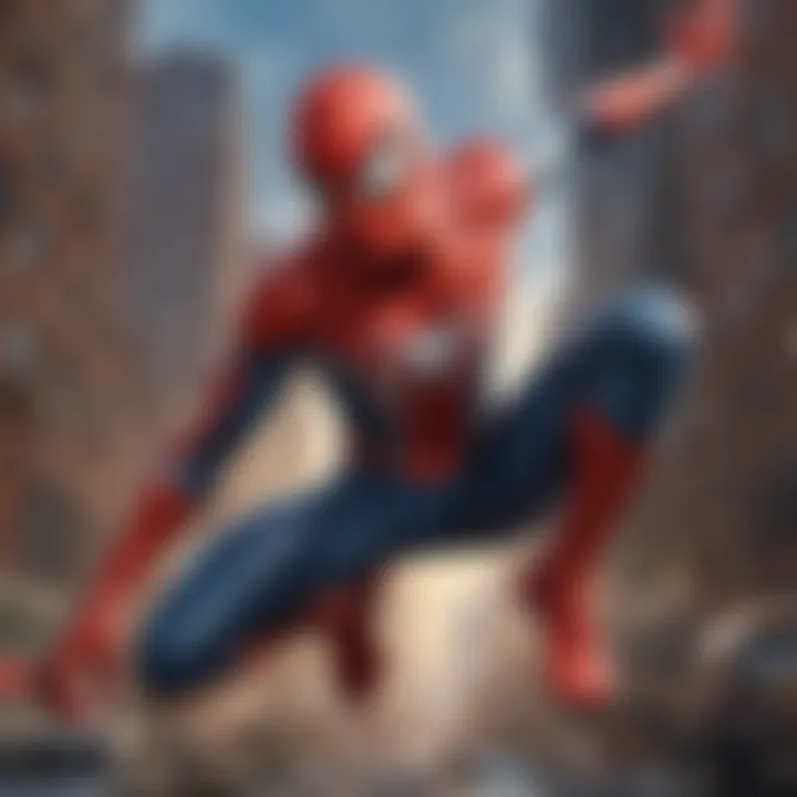 Spider-Man game cover art showcasing iconic character