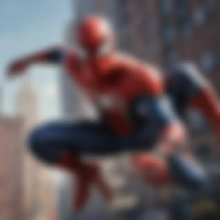 System requirements for Spider-Man games displayed on a screen