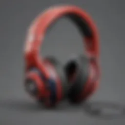 Spider-Man headphones resting on a sleek surface