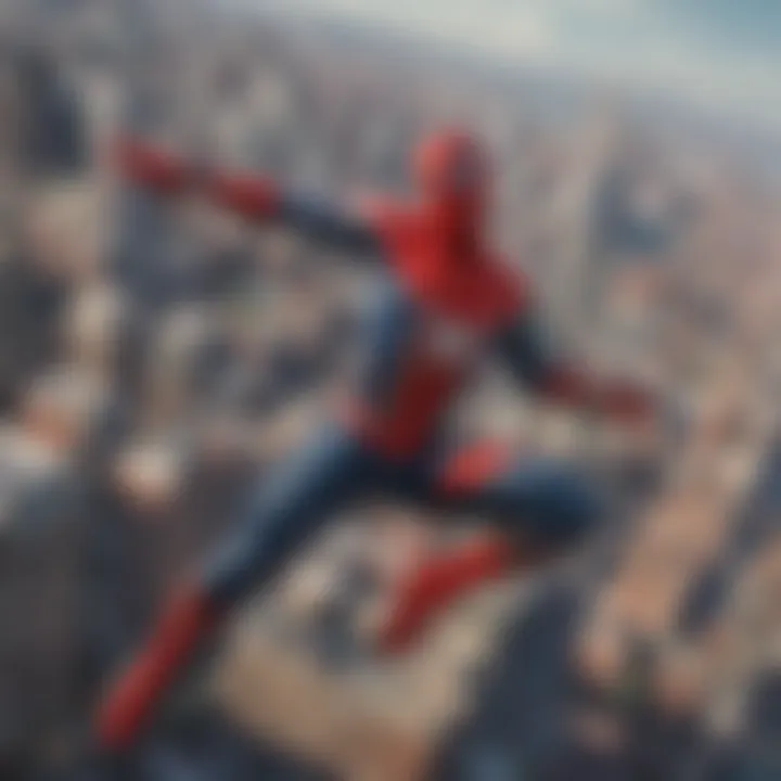 Glimpse of Spider-Man's high-flying acrobatics