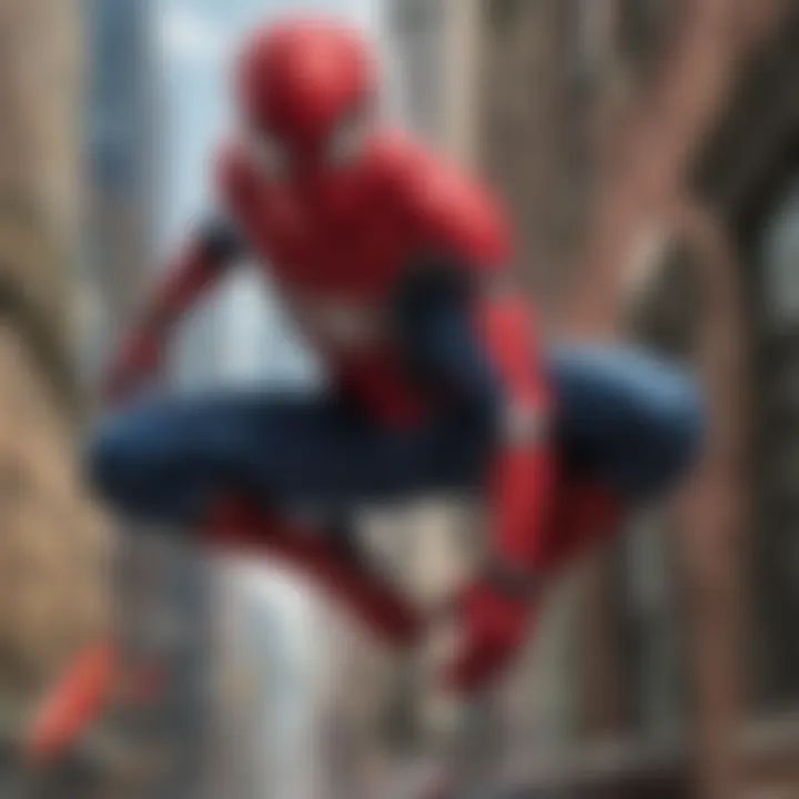 Spider-Man: Homecoming poster with dynamic action scene