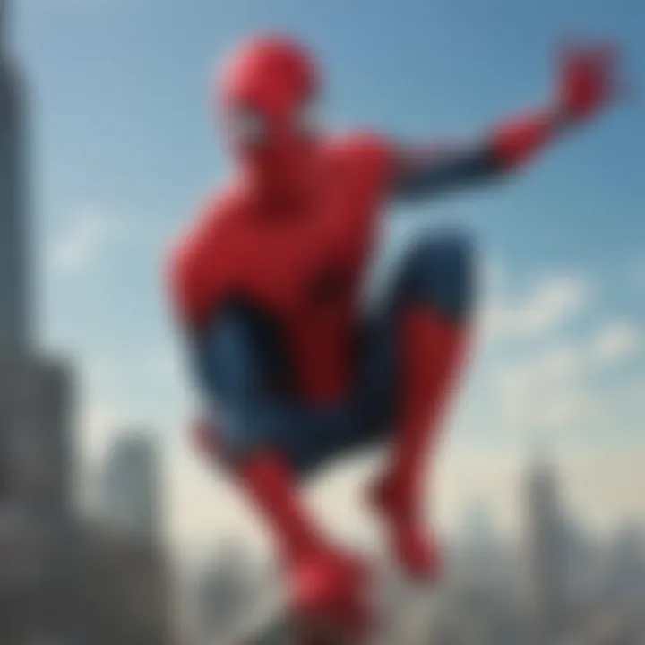 Detailed view of the Spider-Man Homecoming Steelbook cover design