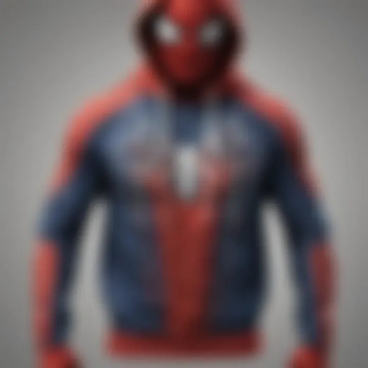 Stylish Spider-Man Hoodie with Abstract Web Design