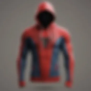 Sleek Black Spider-Man Hoodie with Minimalist Logo