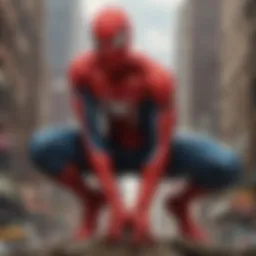 Iconic comic book cover featuring Spider-Man in action