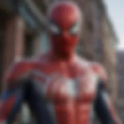 Spider-Man's Iconic Suit Close-Up