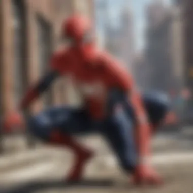 Spider-Man engaging in intense combat with multiple enemies