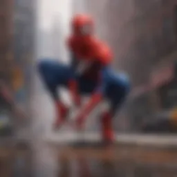 A vibrant depiction of the multiverse concept in Spider-Man: Into the Spider-Verse