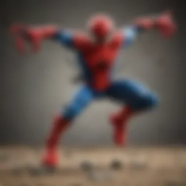 Dynamic Spider-Man Lego in Action Spider-Man Lego swinging into action