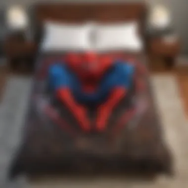 Spider-Man Bed Set Design featuring iconic logo