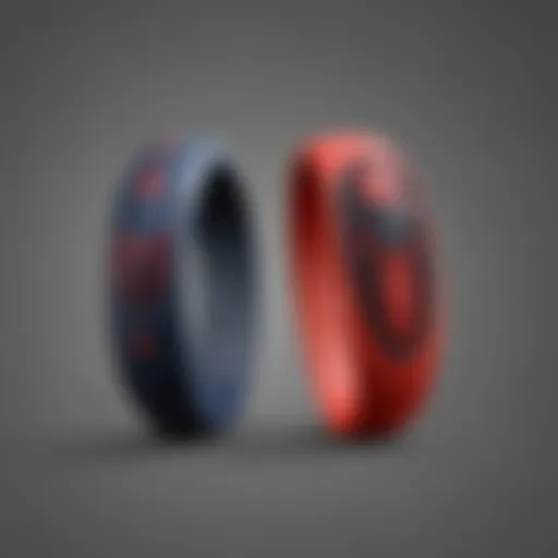 A detailed view of the Spider-Man Magic Band showcasing its design and features