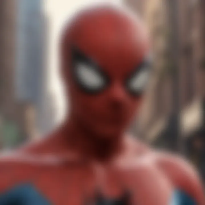 Spider-Man mask close-up