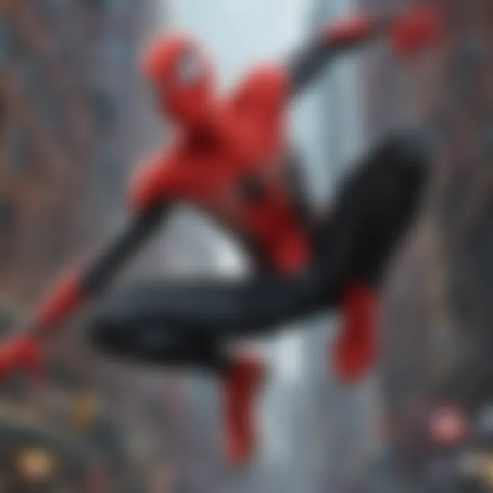 Close-up of Spider-Man: Miles Morales in action