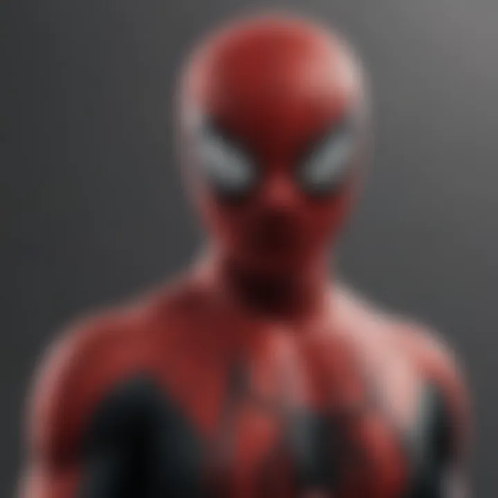 A side view of the sleek and futuristic design of the Spider-Man Miles Morales costume