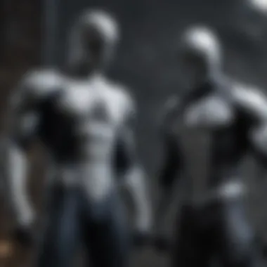 The Clash of Titans A dynamic confrontation between Ultimate Spider-Man and Moon Knight.