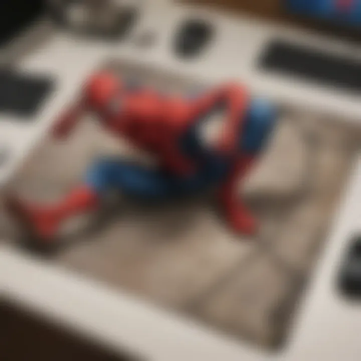 Spider-Man mouse pad with dynamic action-packed design