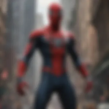 Cinematic Adventures of the Web-Slinger Scene from a popular Spider-Man movie showcasing thrilling moments