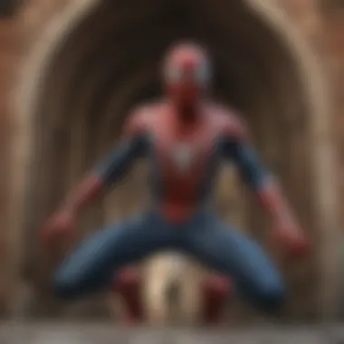 Spider-Man with mysterious portal