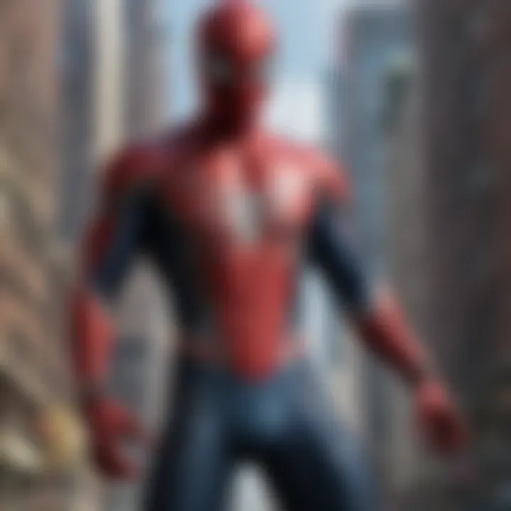 Concept art showcasing the new Spider-Man suit design