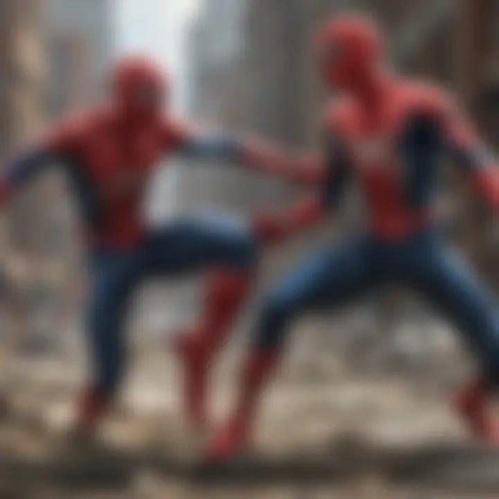 Spider-Man facing off against a formidable new villain