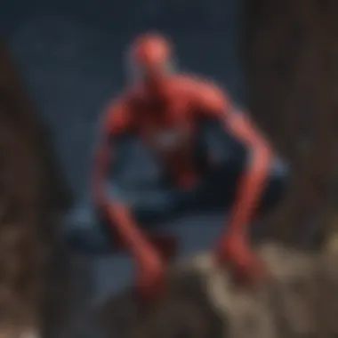 Masked vigilante standing atop a skyscraper at night