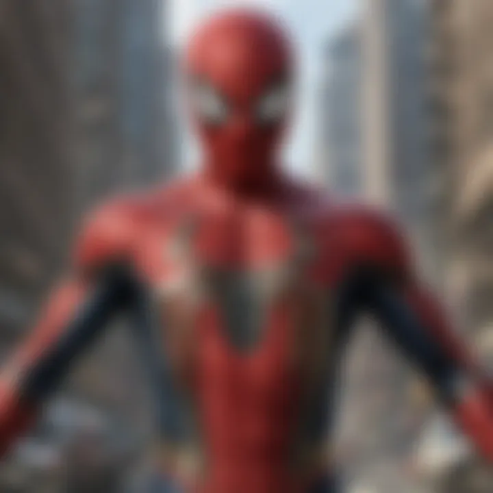 Artistic poster featuring iconic characters and scenes from Spider-Man: No Way Home