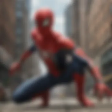 Dynamic scene from Spider-Man: No Way Home showcasing key characters