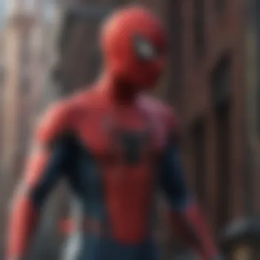 A collage of iconic Spider-Man moments from movies