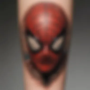 Dynamic Spider-Man Portrait Tattoo