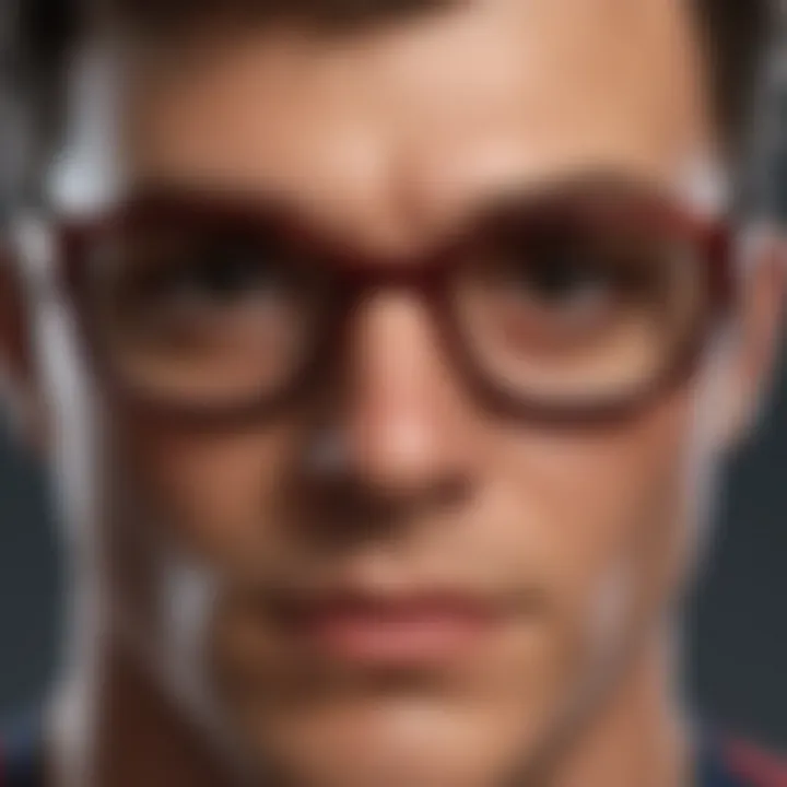 Stylish Spider-Man glasses with red and blue color scheme