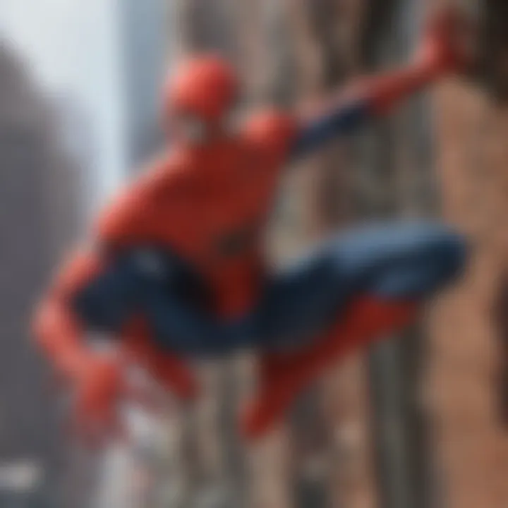 Illustration of Spider-Man showcasing his unique web-slinging abilities