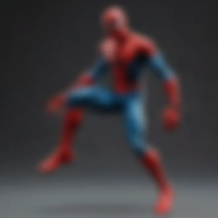 Spider-Man Retro Wave Action Figure in Dynamic Pose