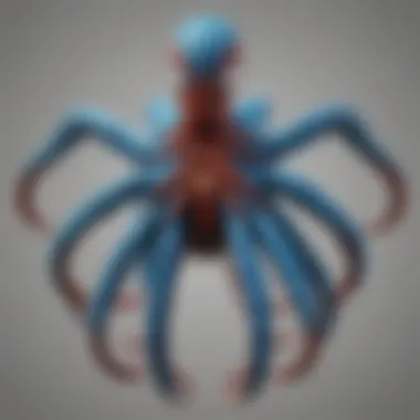 Spider-Man Reversible Octopus - Blue side view